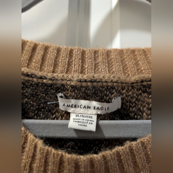 American Eagle Outfitters Black and Tan Striped Sweater - Picture 3 of 5